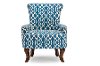 DO-6287 Shabby Chic Navy Blue Fabric Arm Chair - Dixie-1