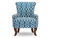 DO-6287 Shabby Chic Navy Blue Fabric Arm Chair - Dixie