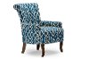 DO-6287 Shabby Chic Navy Blue Fabric Arm Chair - Dixie-2