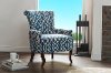 DO-6287 Shabby Chic Navy Blue Fabric Arm Chair - Dixie-5