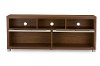 FTV-885-Walnut/White Two-Tone Walnut/ White TV Stand with Glass Doors - Swindon-2