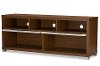 FTV-885-Walnut/White Two-Tone Walnut/ White TV Stand with Glass Doors - Swindon-4