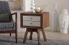 ST-005-AT/WALNUT/WHITE Two-Tone Walnut and White End Table - Warwick