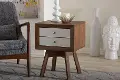ST-005-AT/WALNUT/WHITE Two-Tone Walnut and White End Table - Warwick