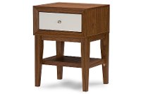 ST-007-AT/Walnut/Wht Two-Tone Walnut/ White End Table - Gaston
