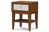 ST-0007-AT/WALNUT/WHITE Two-Tone Walnut and White End Table - Gaston