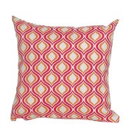 Red, Orange and White Indoor-Outdoor Throw Pillow