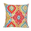 Teal, Yellow, Orange and Blue Indoor/Outdoor Throw Pillow
