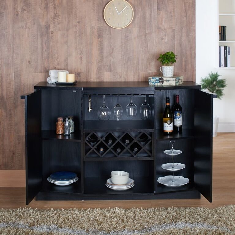 YNJ-1445-1 Pleasanton Contemporary Wine Cabinet-2