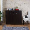 YNJ-1504C5 Espresso 10-Shelf Shoe Cabinet - Augustine-2