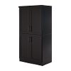 9070971 Black 4-Door Shaker Armoire - Morgan