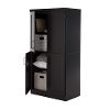 9070971 Black 4-Door Shaker Armoire - Morgan -2
