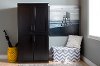 9070971 Black 4-Door Shaker Armoire - Morgan -3