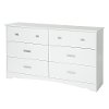 9059010 White 6-Drawer Double Dresser - Tiara-4