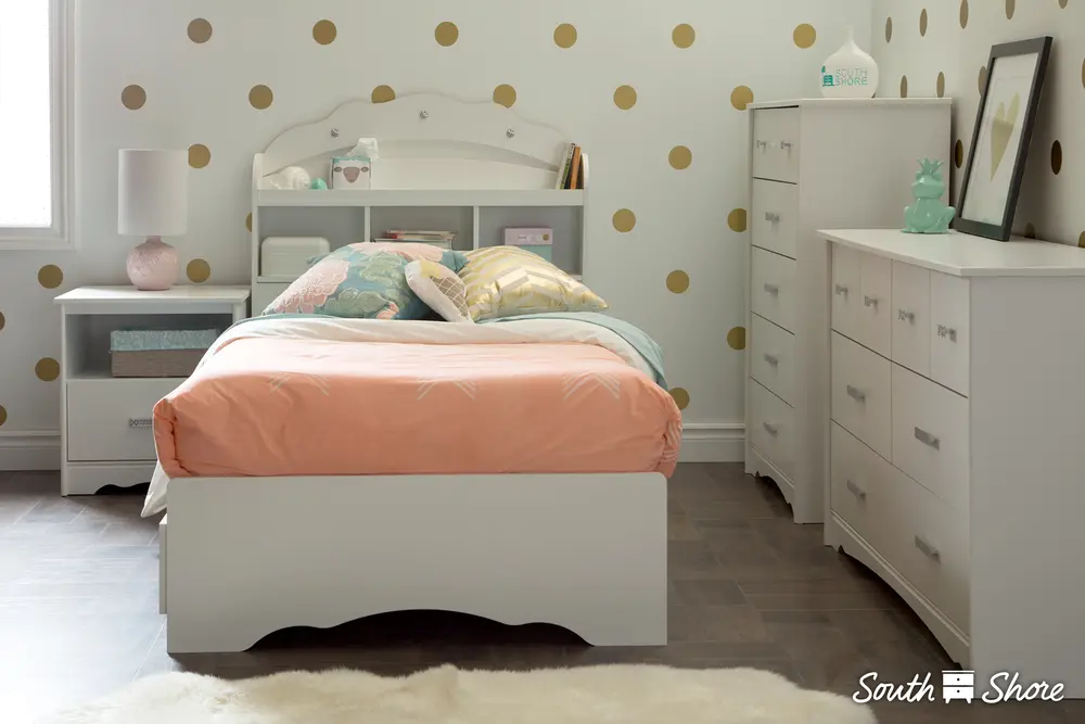 9059035 White 5-Drawer Chest - Tiara-3