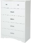 9059035 White 5-Drawer Chest - Tiara-4
