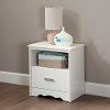 9059062 White 1-Drawer Nightstand - Tiara