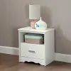 9059062 White 1-Drawer Nightstand - Tiara