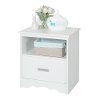 9059062 White 1-Drawer Nightstand - Tiara-3