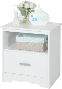 9059062 White 1-Drawer Nightstand - Tiara-3