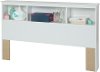 3550093 White Full Size Bookcase/ Headboard (54 Inch) - Cyrstal