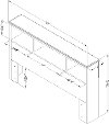 3550093 White Full Size Bookcase Headboard (54 Inch) - Cyrstal-4