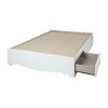 3550211 White Full Size Mates Bed with 3 Drawers (54 Inch) - Crystal-2