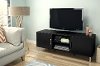 10000 Modern Black 57 Inch TV Stand with Doors - Renta-3