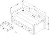10003 White Twin Daybed with Storage - Tiara -4