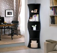 HFW-1480C4 Curved Multiple Tier Corner Bookcase - Alida