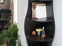 HFW-1480C4 Curved Multiple Tier Corner Bookcase - Alida-2