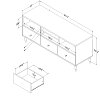 10011 Walnut TV Stand with Drawers - Olly -7