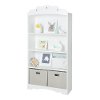 10002 White 4 Shelf Bookcase - Tiara -2