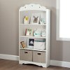 10002 White 4-Shelf Bookcase - Tiara