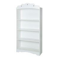 10002 White 4-Shelf Bookcase - Tiara -3