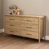 9068010 Rustic Oak 6-Drawer Double Dresser - Gravity