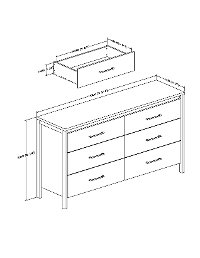 9068010 Rustic Oak 6-Drawer Double Dresser - Gravity-5