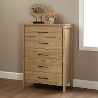 9068035 Rustic Oak 5-Drawer Chest - Gravity