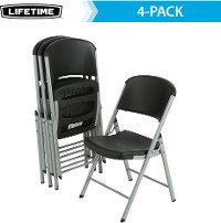 80187 Black Commercial Folding Chairs (4 pack)