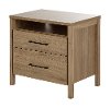 9068060 Rustic Oak 2-Drawer Night Stand - Gravity-2