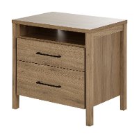 9068060 Rustic Oak 2-Drawer Nightstand - Gravity-2