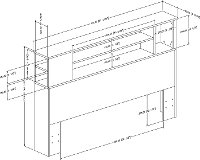 10085 Cherry Full/Queen Bookcase Headboard - Vito -4