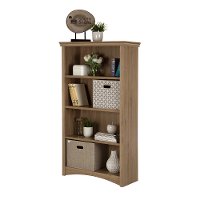 9064767 Rustic Oak 4-Shelf Bookcase - Gascony-4