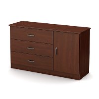 10082 Cherry 3 Drawer Door Chest - Libra