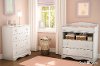 3680A2 White Changing Table and 4-Drawer Chest Set - Angel