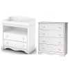 3680A2 White Changing Table and 4-Drawer Chest Set - Angel-2