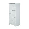 3150066 Pure White 6-Drawer Tall Chest - Vito-2