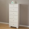 3150066 Pure White Tall 6-Drawer Chest - Vito