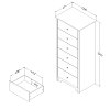 3170066 Black 6-Drawer Tall Chest - Vito-4
