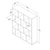 10004 Brown 16-Cube Compartment Shelf - Reveal -7